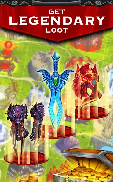 Kingdoms at War: Hardcore PVP (Кингдомс ат Вар)  [МОД Много монет] Screenshot 2