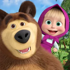 Взломанная Masha and the Bear Educational  [МОД Mega Pack] - стабильная версия apk на Андроид