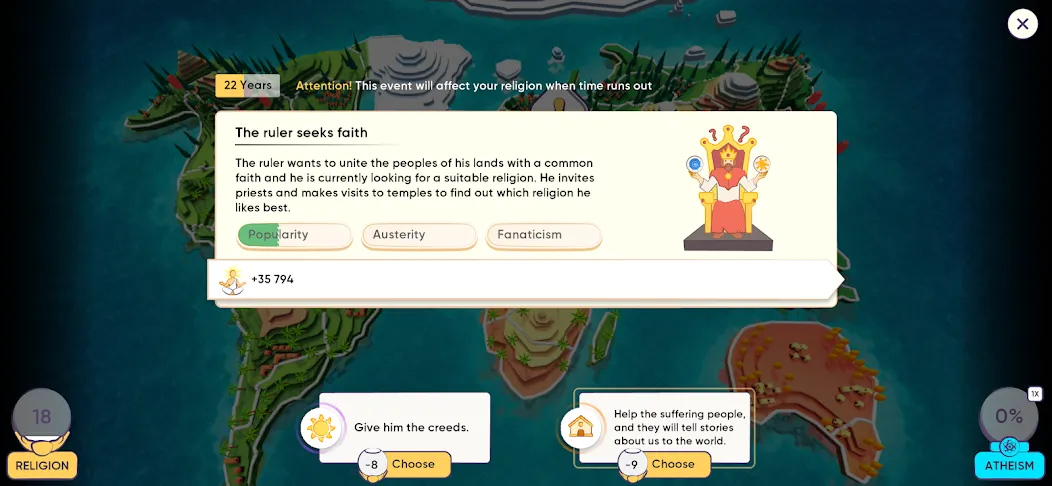 Religion Inc. God Simulator (Релиджн Инк)  [МОД Unlocked] Screenshot 2