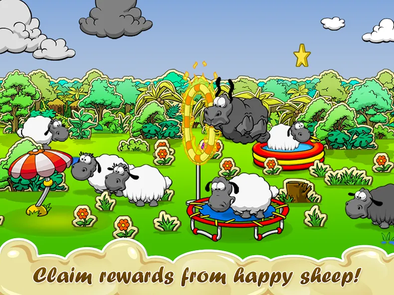 Clouds & Sheep  [МОД Бесконечные монеты] Screenshot 2