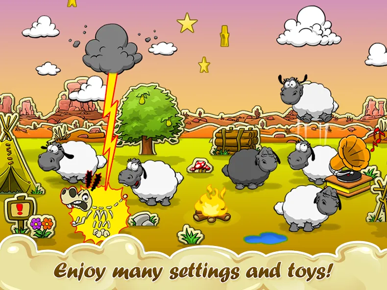 Clouds & Sheep  [МОД Бесконечные монеты] Screenshot 3