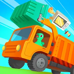 Взлом Dinosaur GarbageTruck:for kids  [МОД Unlocked] - полная версия apk на Андроид