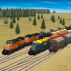 Скачать взломанную Train and rail yard simulator (Трейн энд рэйл йард симулятор)  [МОД Unlimited Money] - полная версия apk на Андроид