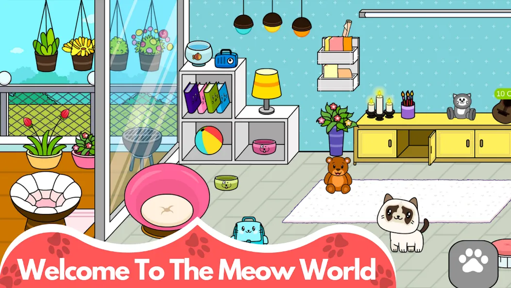 My Cat Town - Cute Kitty Games  [МОД Меню] Screenshot 1
