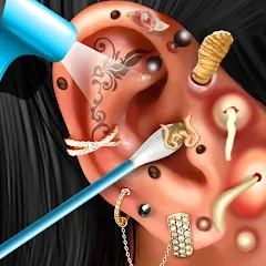 Взломанная Ear Salon ASMR Ear Wax& Tattoo (АСМР)  [МОД Много монет] - последняя версия apk на Андроид