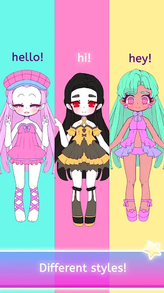 Mimistar dress up chibi doll (Министар)  [МОД Много монет] Screenshot 2
