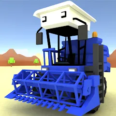 Скачать взломанную Blocky Farm Racing & Simulator  [МОД Все открыто] - полная версия apk на Андроид
