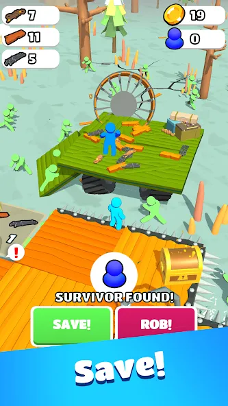 Zombie Raft (Зомби Рафт)  [МОД Menu] Screenshot 4