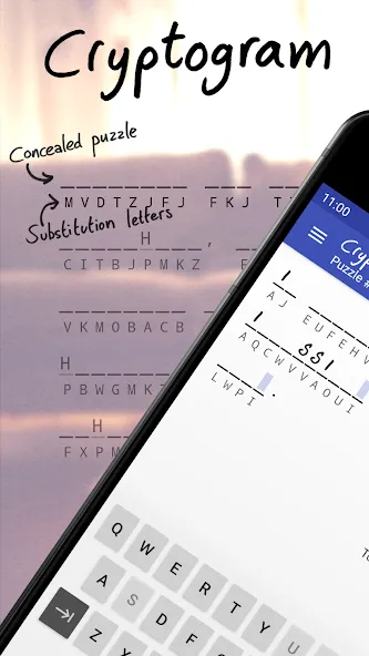 Cryptogram - puzzle quotes (Скрытограмма)  [МОД Бесконечные монеты] Screenshot 1