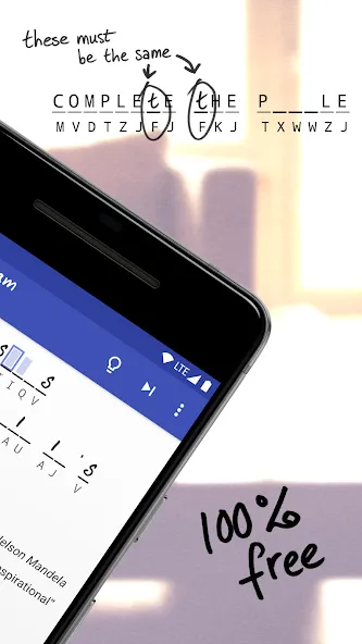 Cryptogram - puzzle quotes (Скрытограмма)  [МОД Бесконечные монеты] Screenshot 2