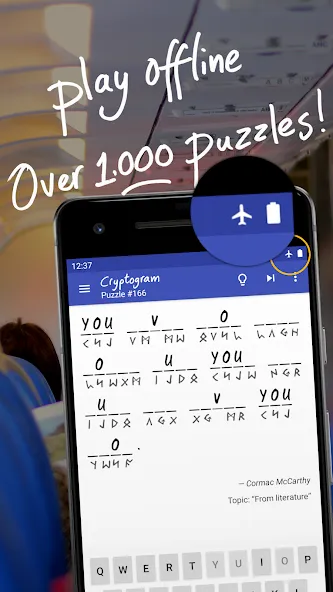 Cryptogram - puzzle quotes (Скрытограмма)  [МОД Бесконечные монеты] Screenshot 3