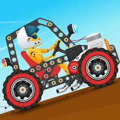 Скачать взломанную Car Builder & Racing for Kids  [МОД Menu] - последняя версия apk на Андроид