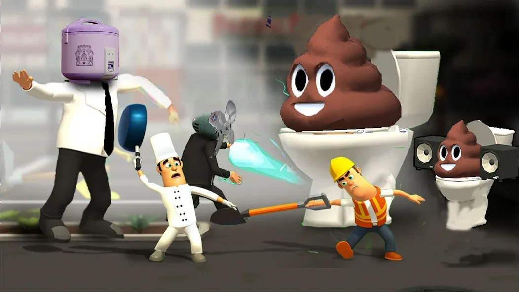 War Job: Toilet Battle (Вор Джоб)  [МОД Меню] Screenshot 1