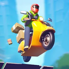 Скачать взломанную Moto City: Mad Bike Delivery (Мото Сити)  [МОД Menu] - полная версия apk на Андроид