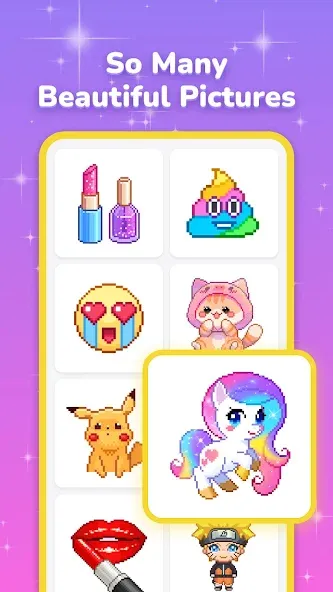 Pixel Coloring-Color by number  [МОД Много денег] Screenshot 1